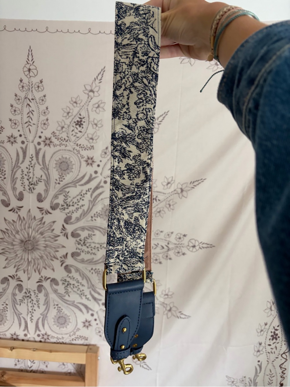 Dior Toile de Jouy Mini Tote in Navy and Cream with Gold Hardware - Picture 7 of 7
